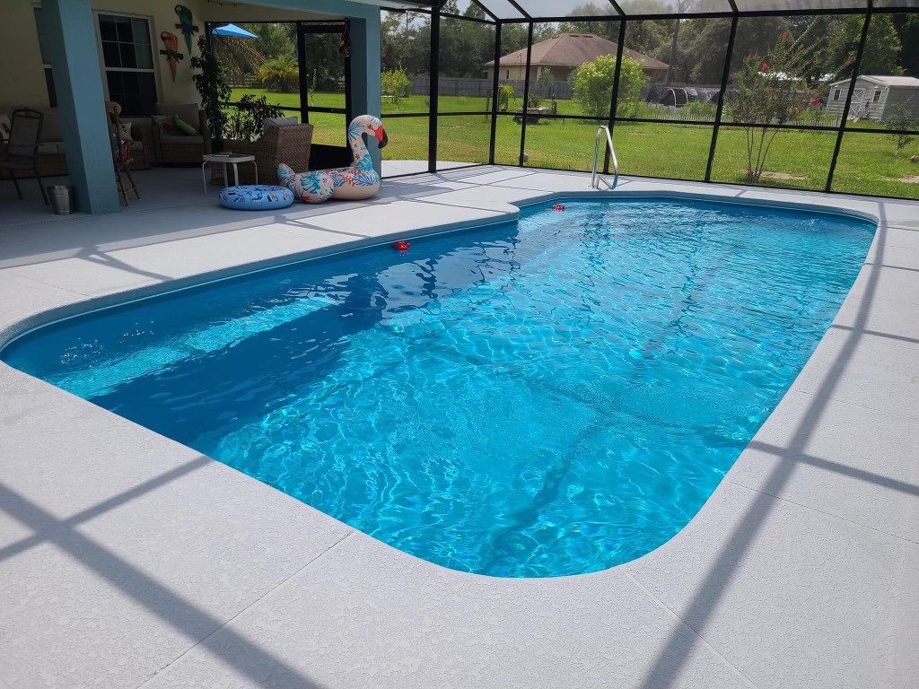 Brasilia Fiberglass Pool by Rainforest Pools USA